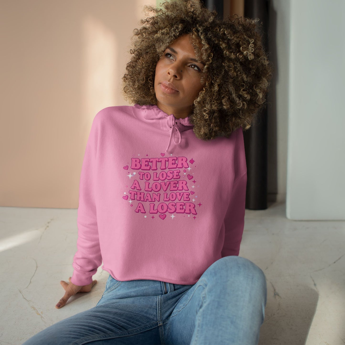 Lose a Loser Crop Hoodie