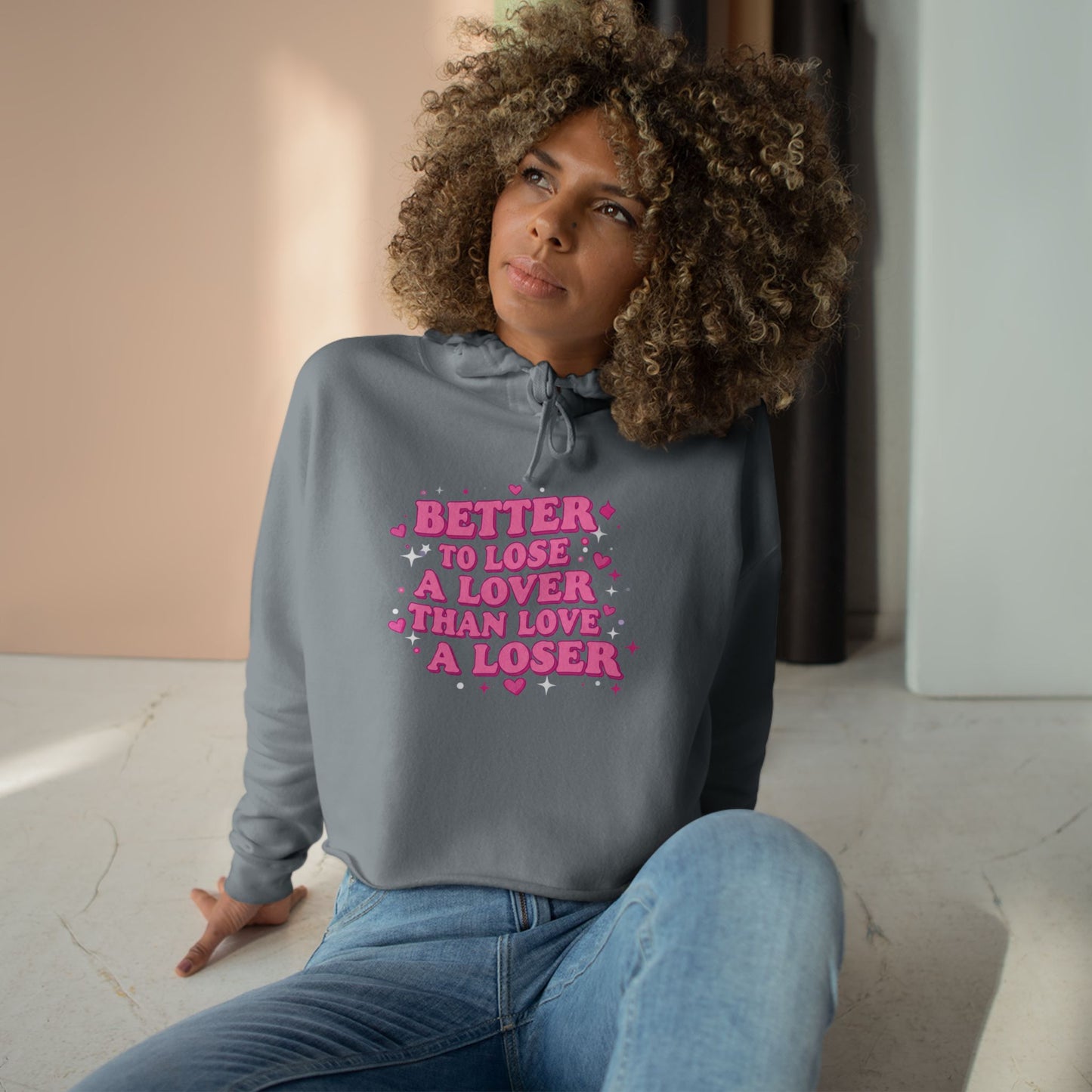 Lose a Loser Crop Hoodie