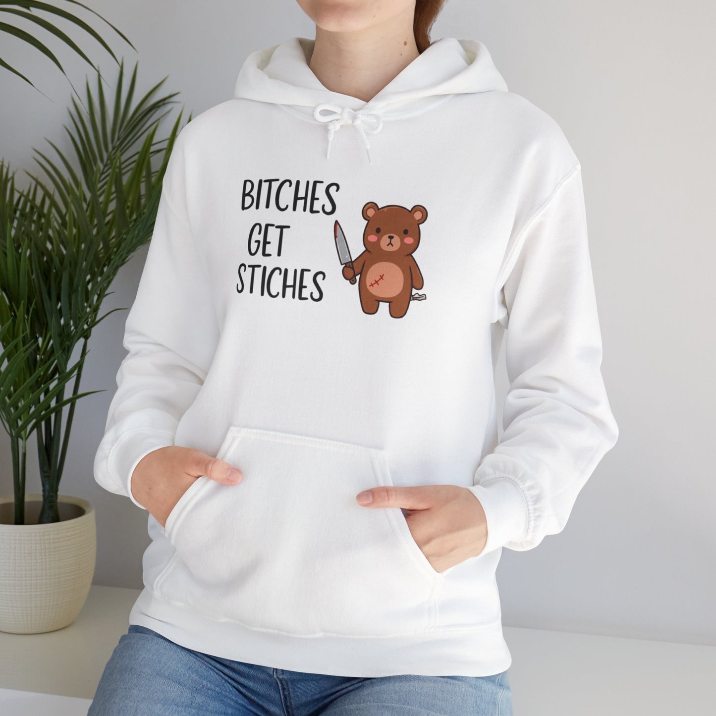 B*ches Get Stiches Classic Hoodie