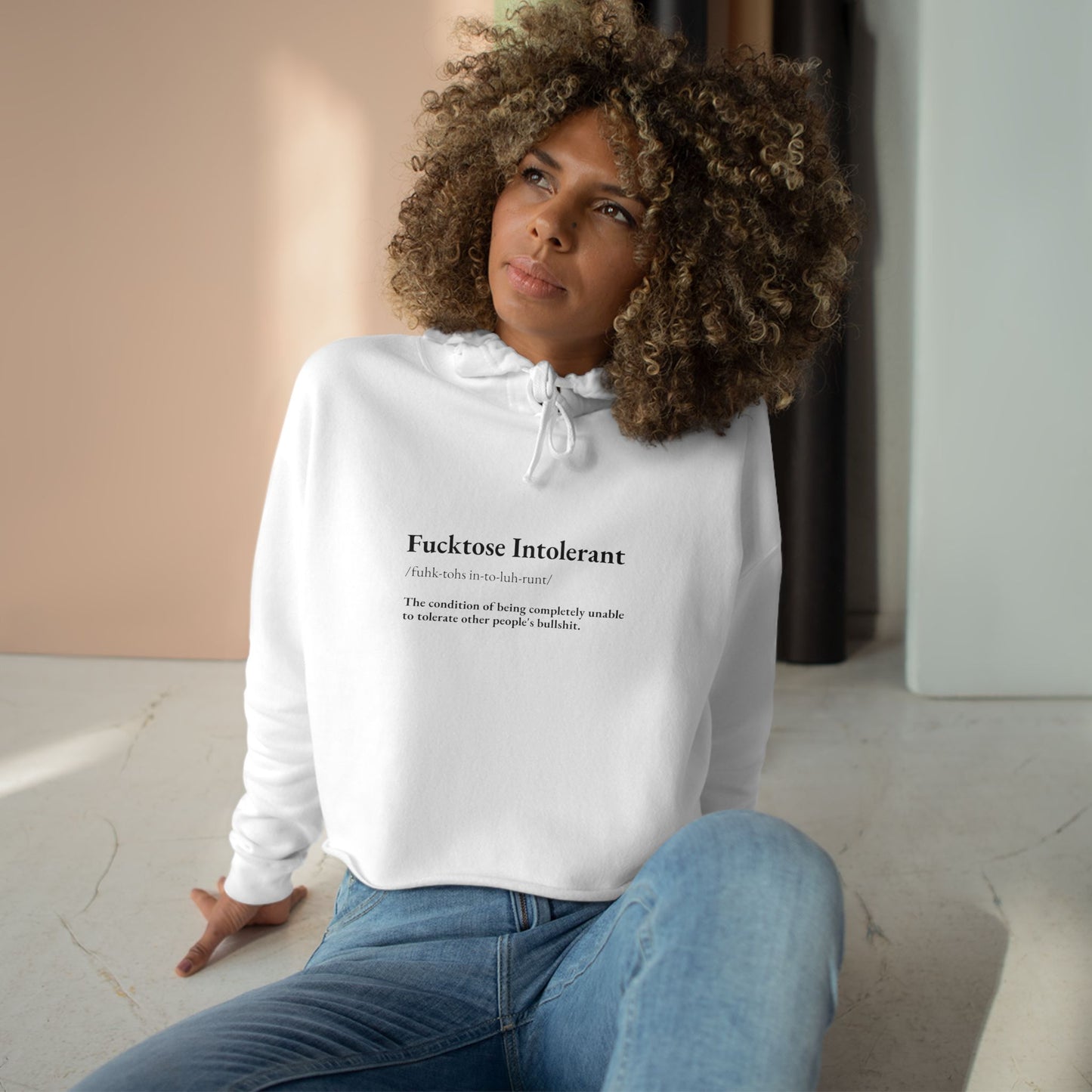 Fucktose Intolerant Crop Hoodie