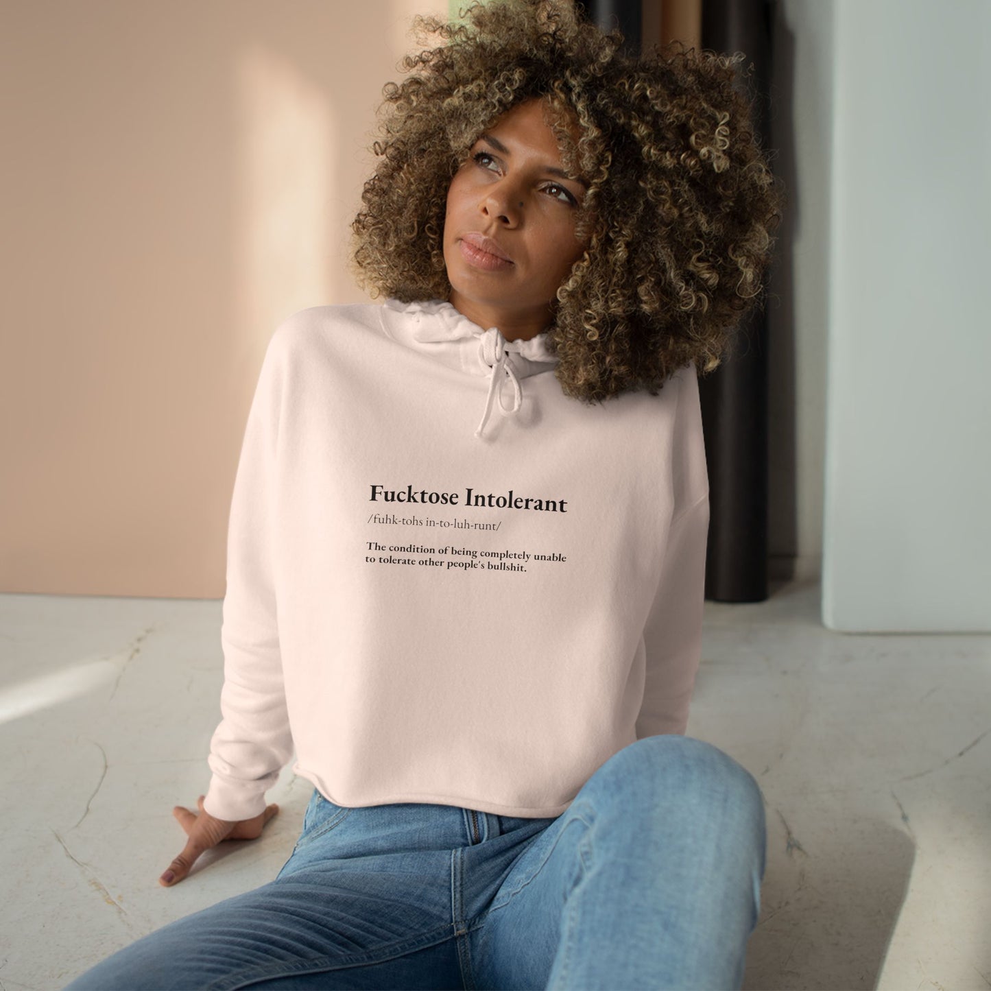 Fucktose Intolerant Crop Hoodie