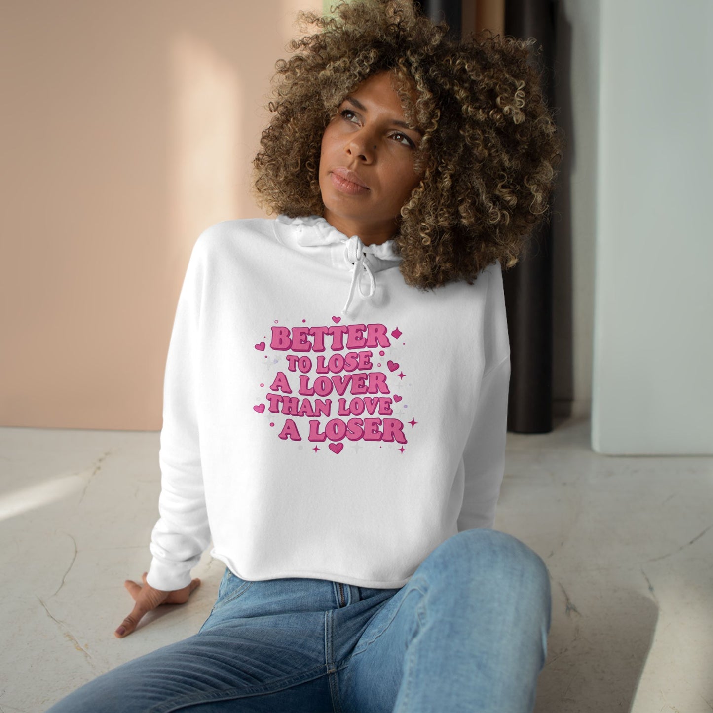 Lose a Loser Crop Hoodie