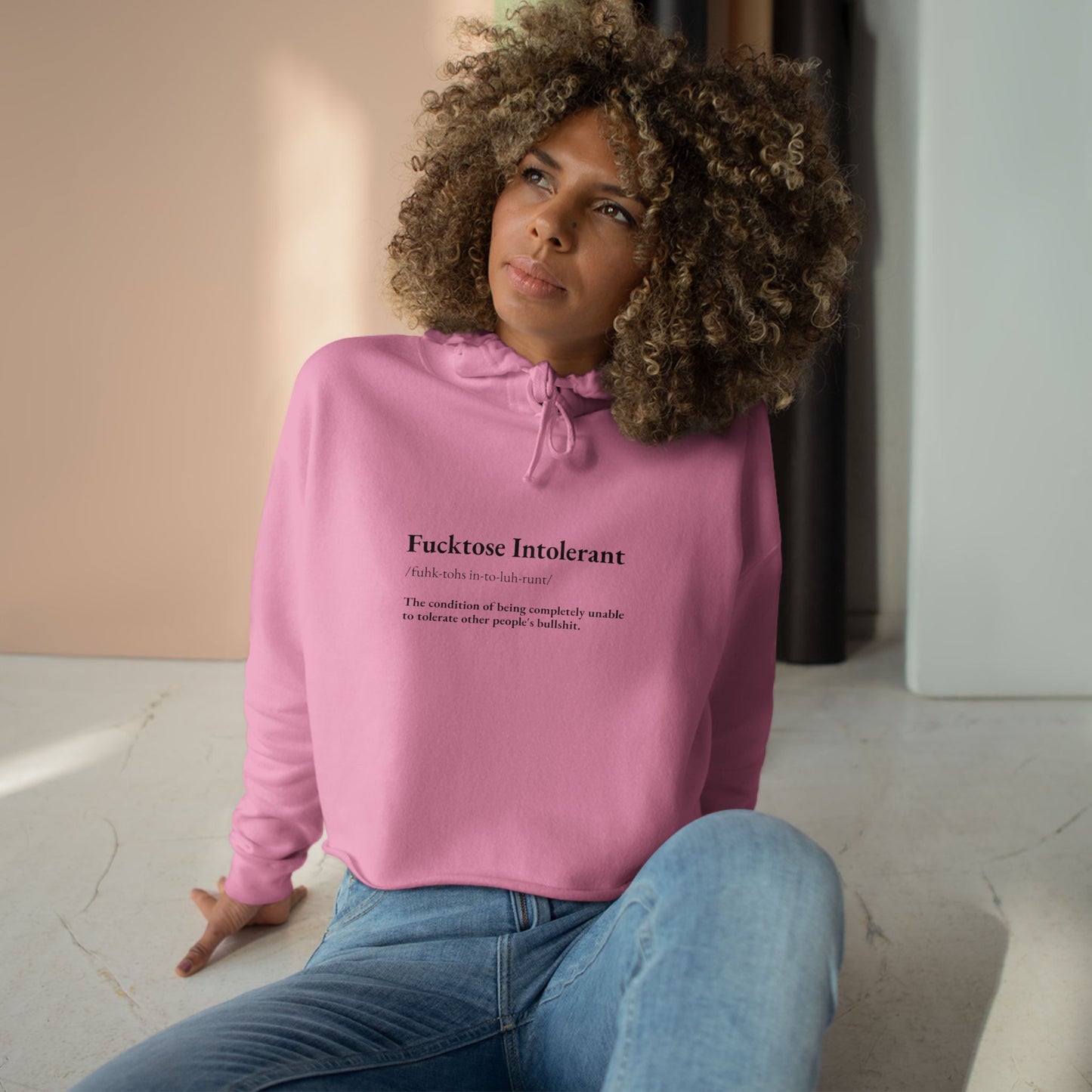 Fucktose Intolerant Crop Hoodie