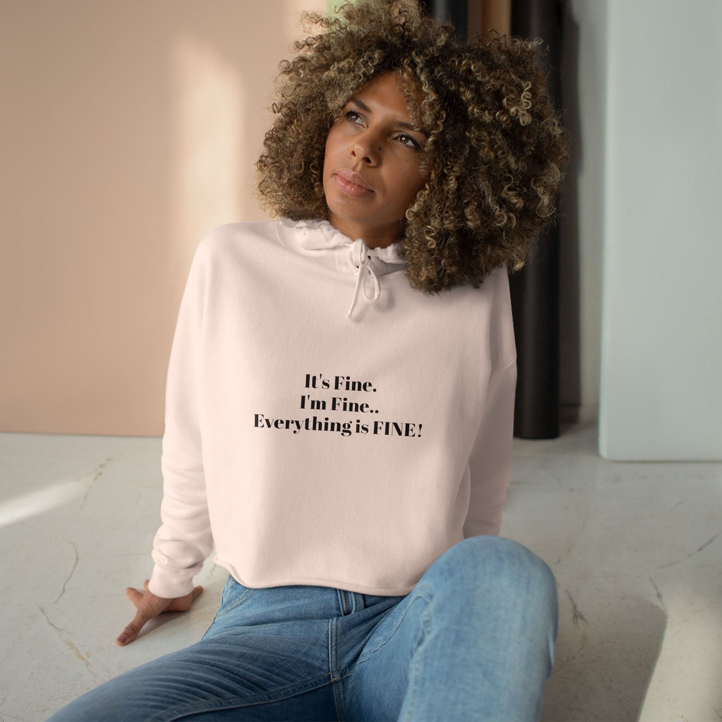 I'm Fine! Crop Hoodie