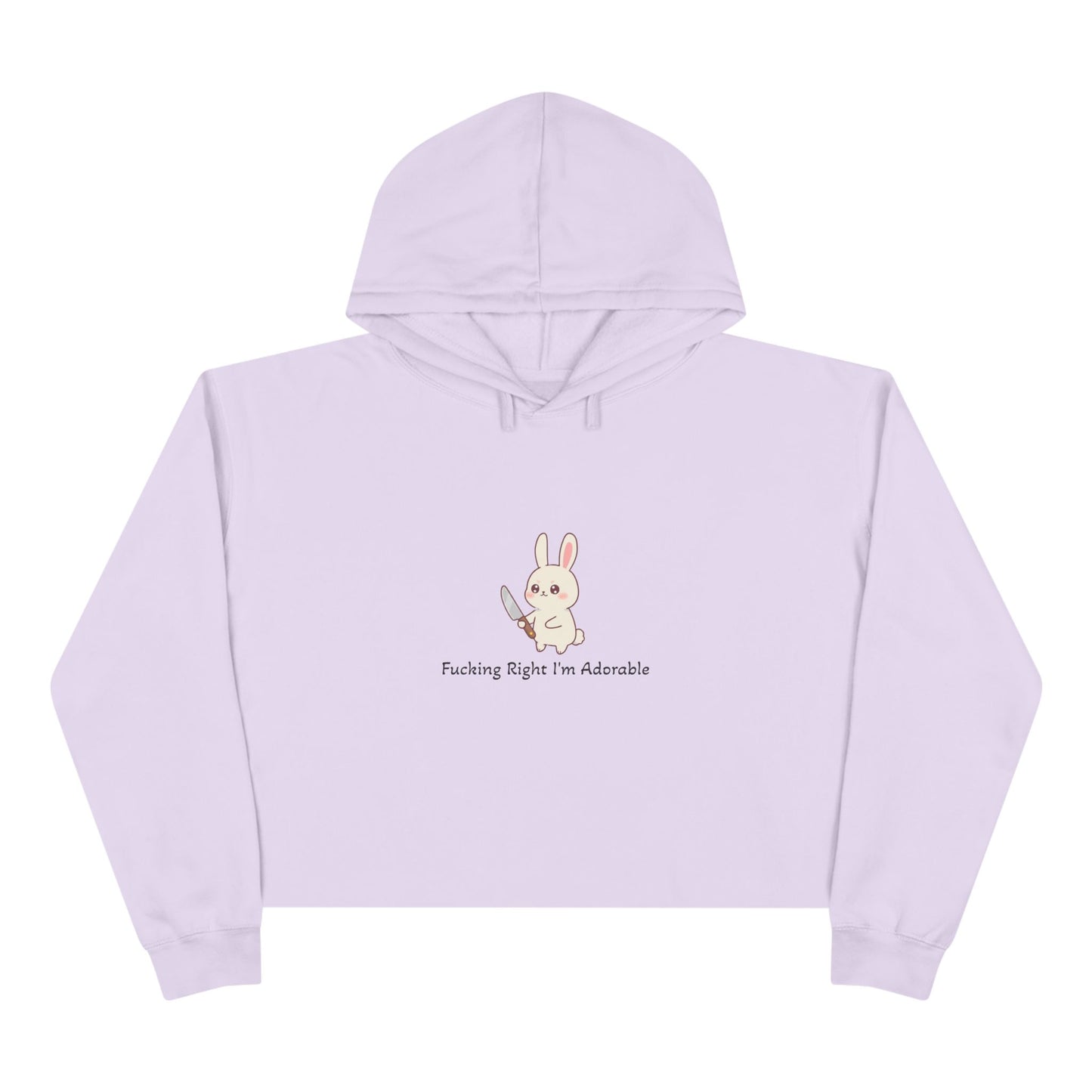 "Fucking Right I'm Adorable" -  Crop Hoodie