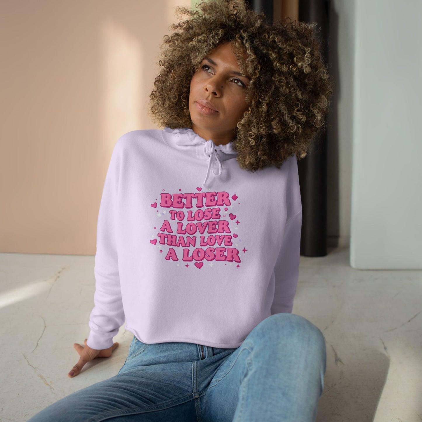 Lose a Loser Crop Hoodie