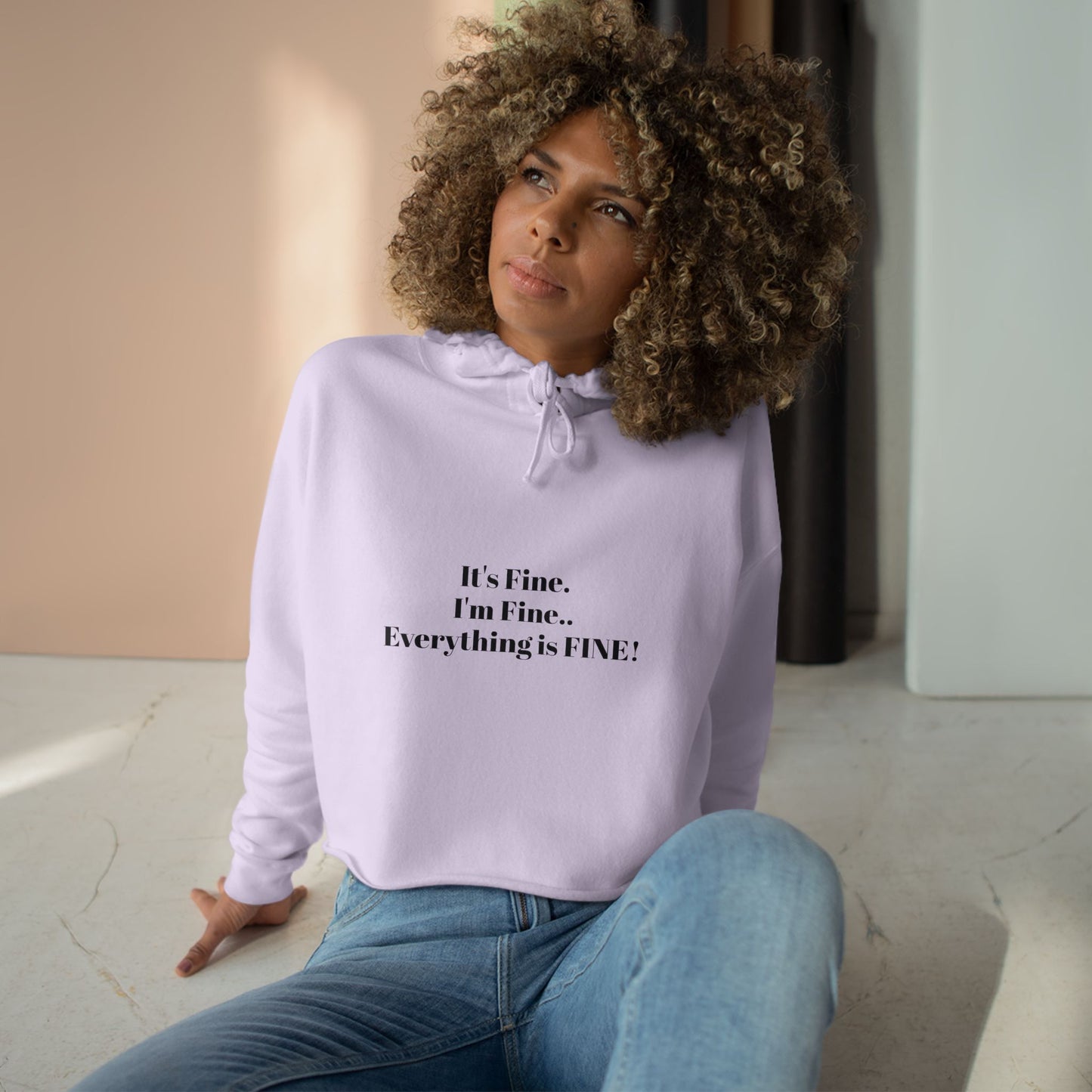 I'm Fine! Crop Hoodie