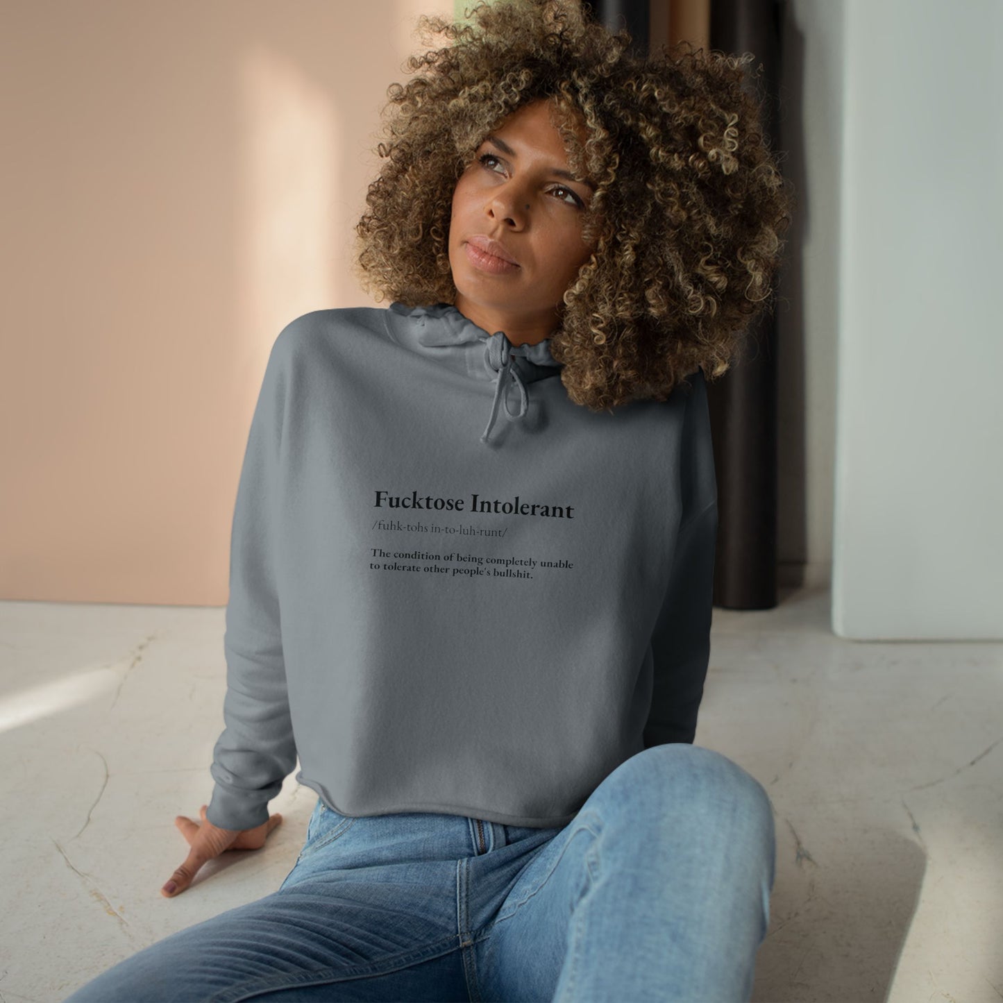 Fucktose Intolerant Crop Hoodie